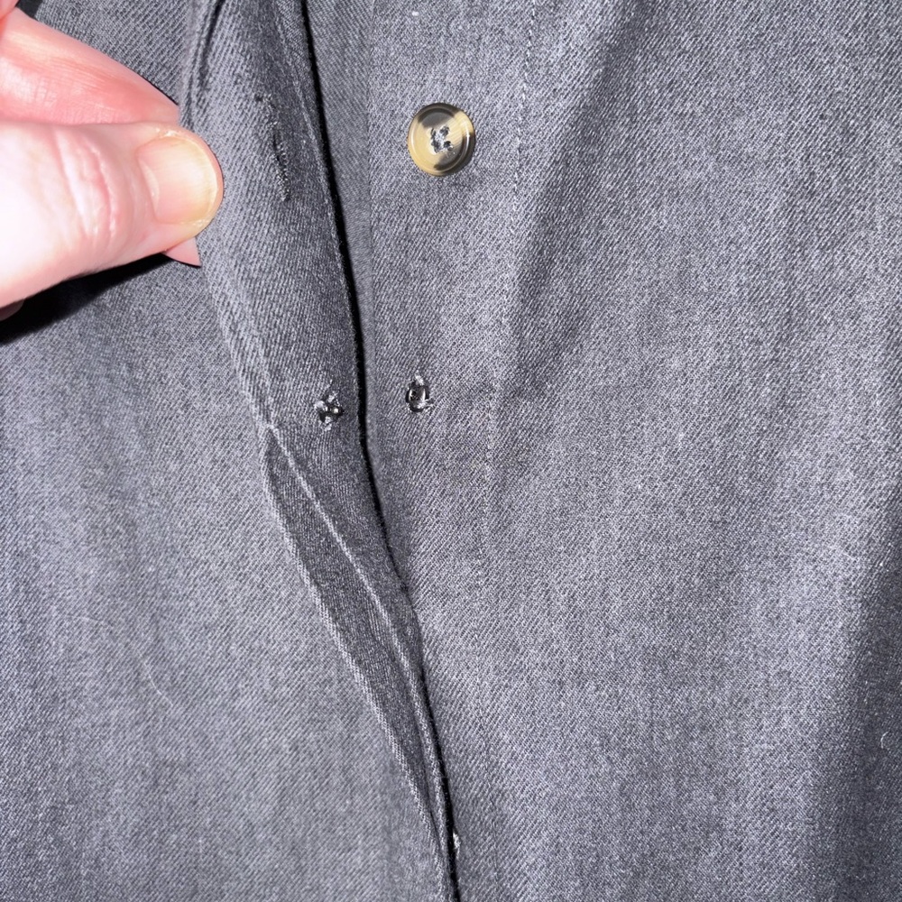 Universal Standard Elbe Stretch Cotton Flannel Shirt, Classic Fit, NWT - Picture 4 of 5